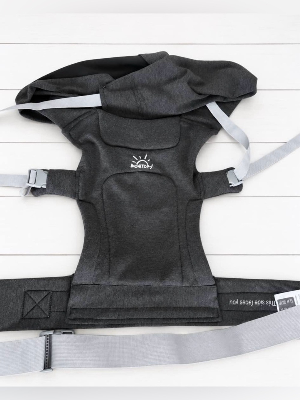 Momtory Baby Kids One-Piece Baby Swaddle - Charcoal Gray